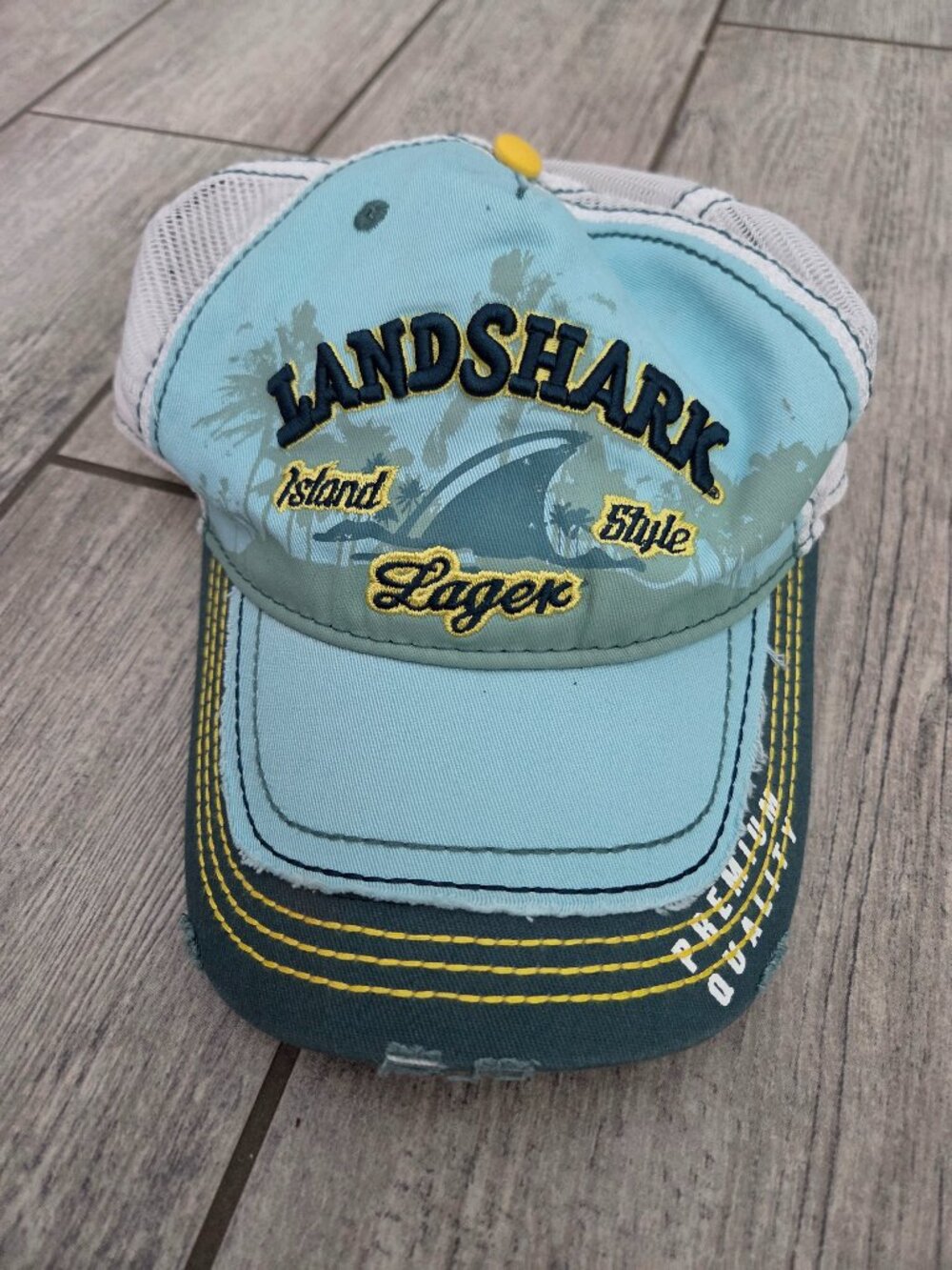 LandShark Lager Island Style Trucker Hat Blue White One Size